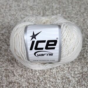 Ice Yarns Ande Alpaca White Fine Weight Yarn 30% Alpaca 70% Acrylic 36412 50g‎